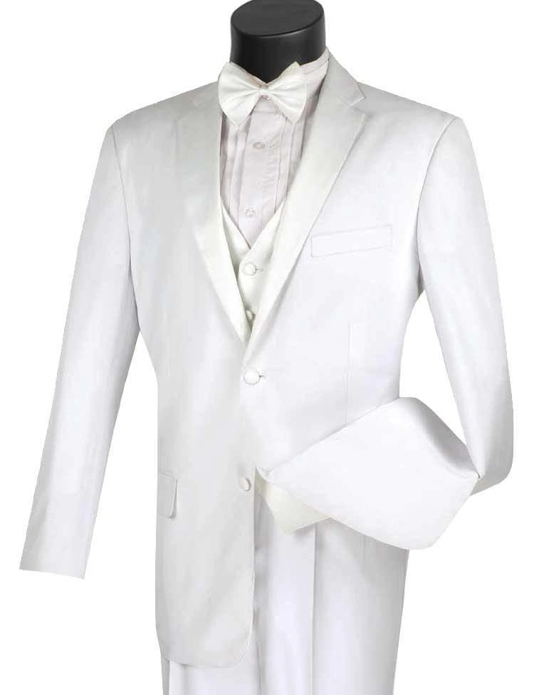 Hvid Tuxedjakke med slips og bow tie – Klassisk elegance til enhver anledning!